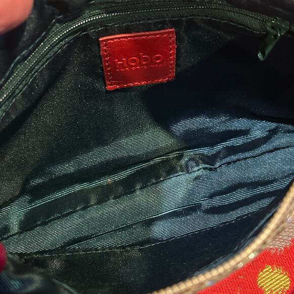 Hobo Darcy Cheetah shimmer suede leather Crossbody/clutch - Picture 4 of 7